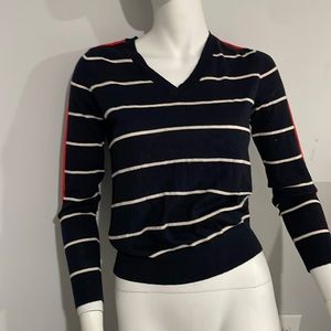 Banana Republic Merino Wool Long Sleeve Striped Sweater Size XS Petite